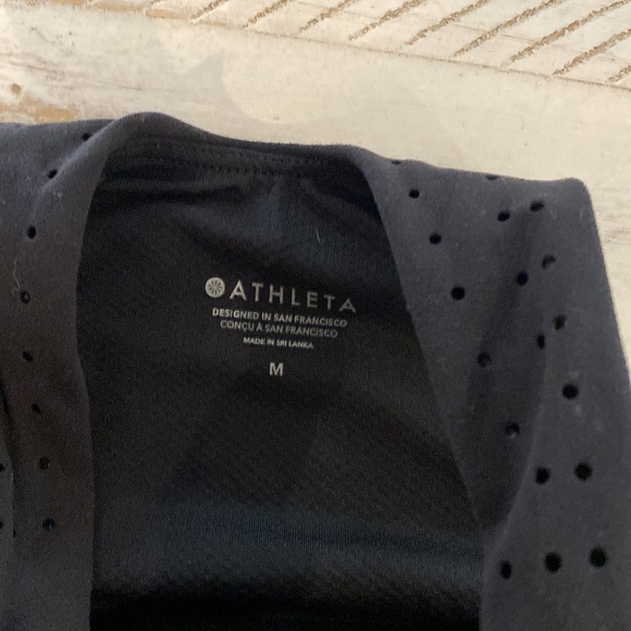 Athleta Conscience Crop Bra A-C Tank Silver Floral - Picture 2 of 3